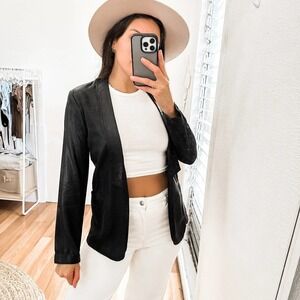 York Street Vegan Leather Blazer Size XS